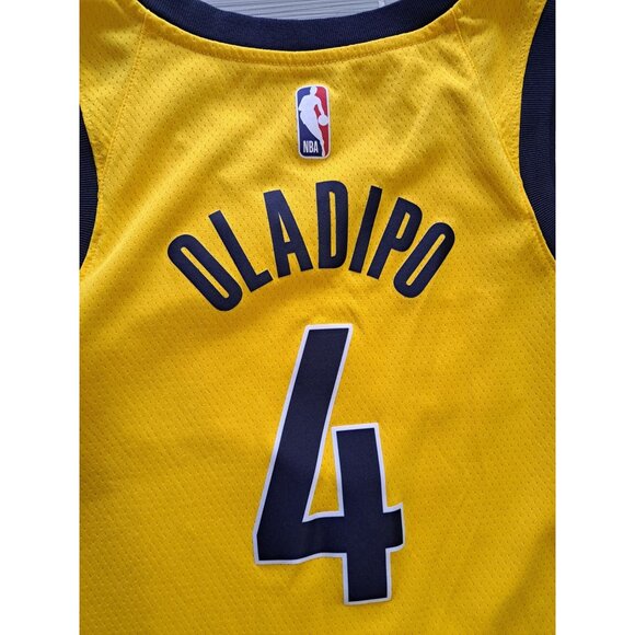Victor Oladipo Indiana Pacers #4 Nike Swingman Jersey Yellow NBA Men's Small - Picture 2 of 10